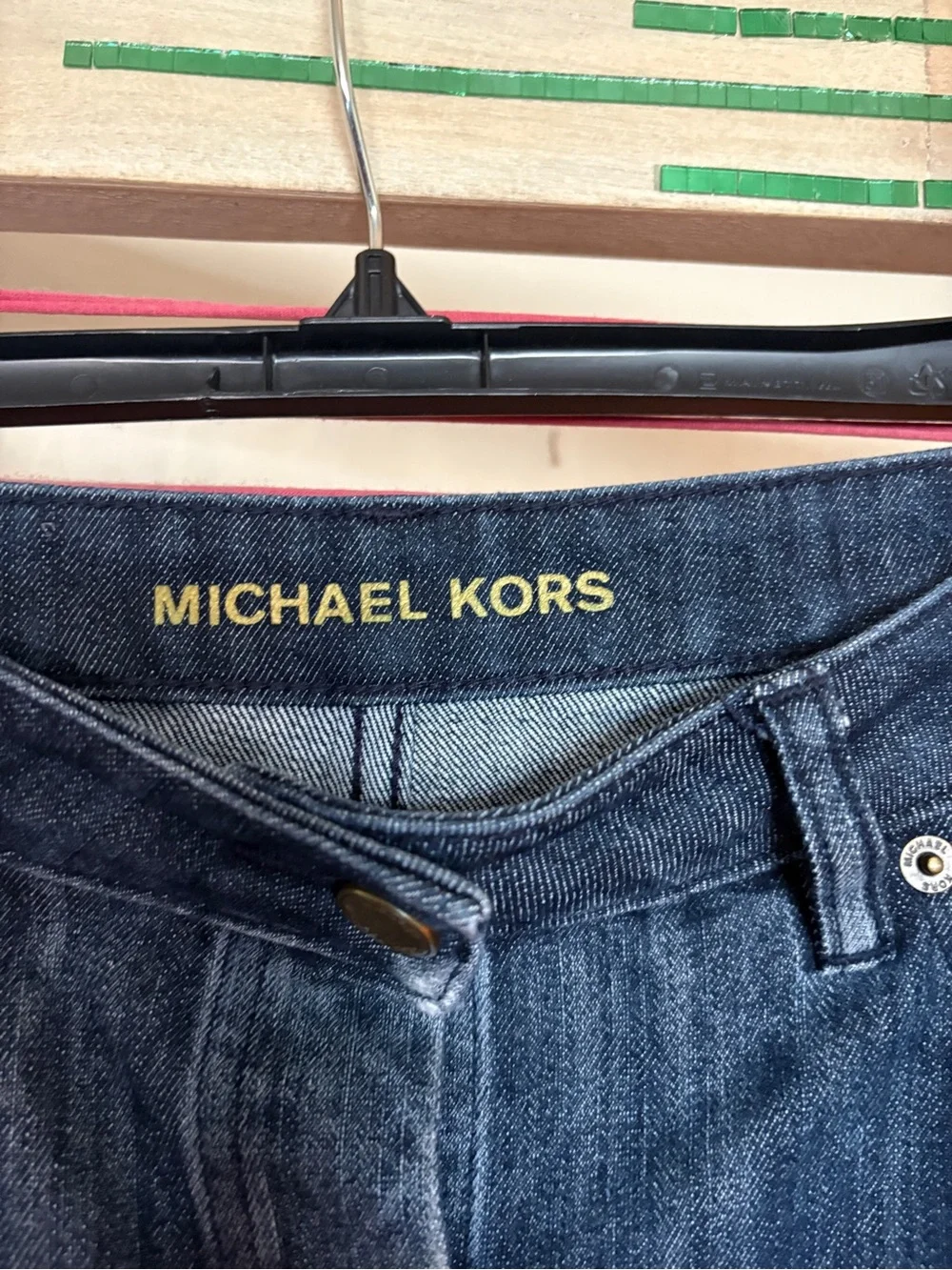 Michael Kors Dark Blue Denim Jeans with Gold Logo